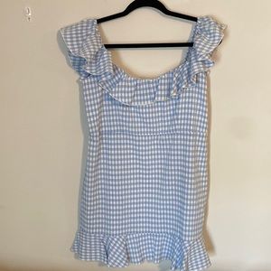 Blue & White Seersucker day dress